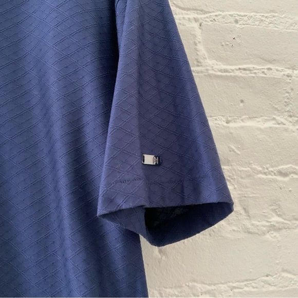 Nike Mens Dri Fi Short Sleeve Blue Polo 1/4 Zip Tiger Woods Collection L Shirt - Picture 5 of 10